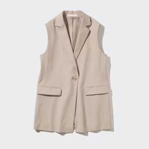Uniqlo Women's Cream Blazer Vest